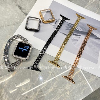 สายนาฬิกาข้อมือ สายโซ่โลหะ แบบบาง สําหรับ Apple Watch iwatch S8 7 6 SE 23456