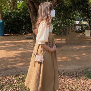 ชุดสายเอี๊ยมฤดูร้อนสำหรับสาวนักเรียนหลวม