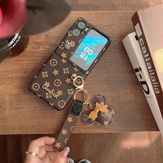 เคสโทรศัพท์มือถือ แบบบางพิเศษ พร้อมจี้ห้อย สําหรับ OPPO FIND N2 FLIP