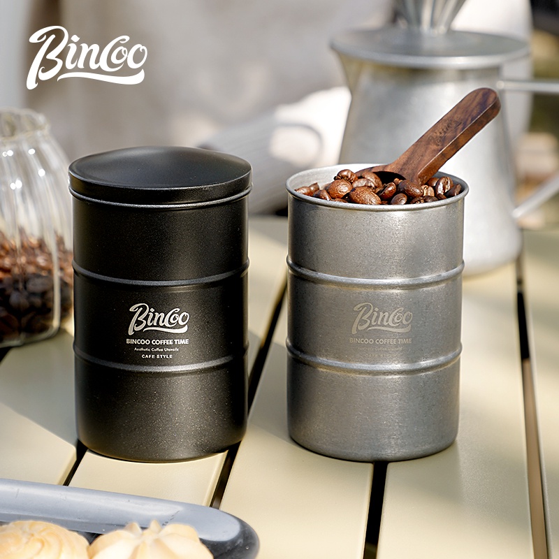 Bincoo ถังเก็บเมล็ดกาแฟ ชา สเตนเลส สําหรับตั้งแคมป์กลางแจ้ง
