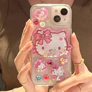 น่ารักสามมิติ Hello Kitty กันกระแทก เคสโทรศัพท์ซิลิโคน compatible for Iphone 14 14plus 14promax Iphone 13promax เคสไอโฟน 12promax เคสไอโฟน 11promax xs max xr x 7 8 plus