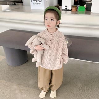 Baju budak boy shirtsbaby t shirt beeGirls suit new spring clothes children s retro เสื้อเชิ้ตลายดอกไม้ bloomers baby spring t