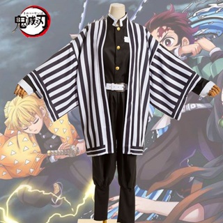 Anime Demon Slayer  Iguro Obanai Kimetsu no Yaiba Cosplay Costume black Mens Clothing