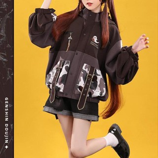 Yuanshen cos เสื้อแจ็กเก็ตคอสเพลย์ การ์ตูน Walnut Wendy Daily สําหรับผู้หญิง