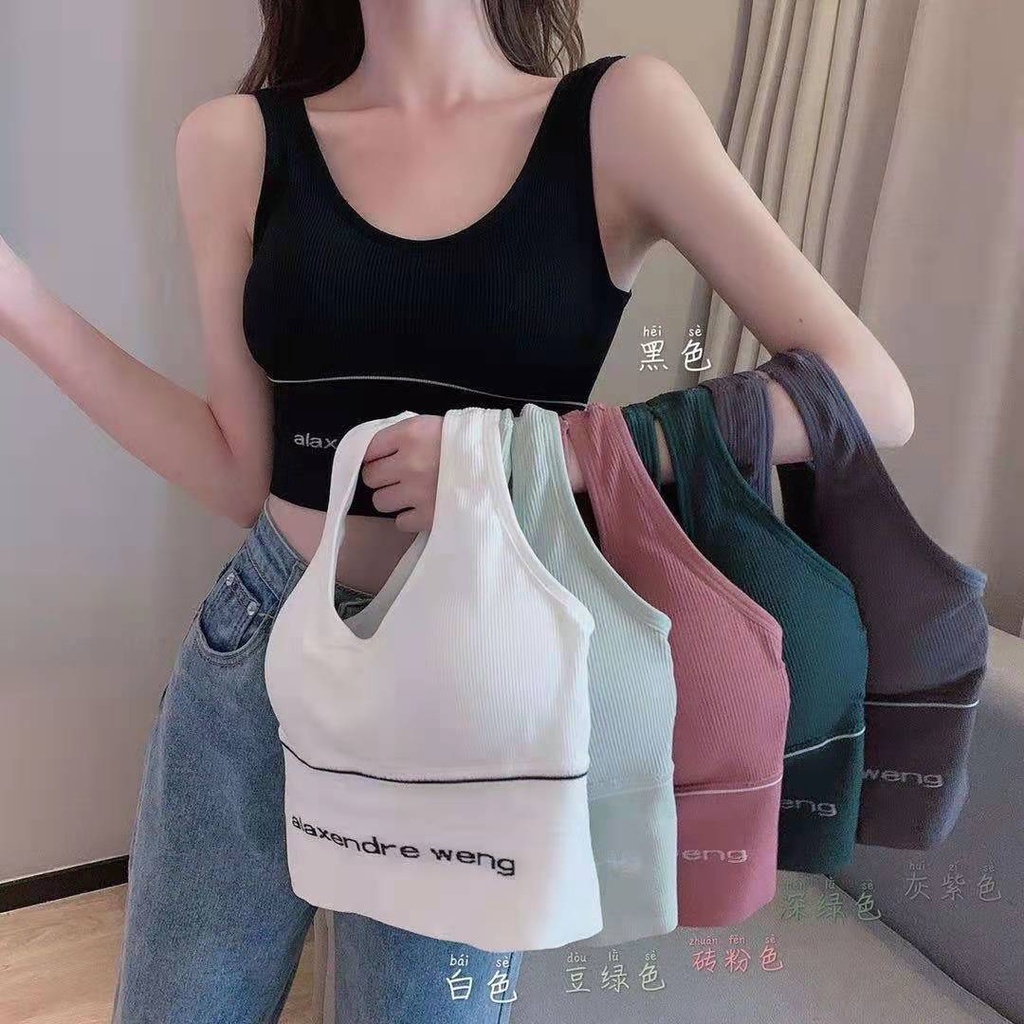 Zxyouping ชุด 3 สวยกลับวิ่งกีฬาเสื้อกั๊กสบายและระบายอากาศกีฬา ชุดชั้นใน สําหรับผู้หญิงขนาดบวก ชุดชั้นใน บราเลตต์ เปลือยด้านบนสําหรับผู้หญิง