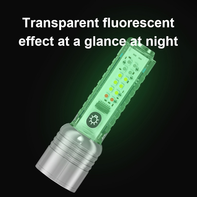 Smilingshark SD5213 ไฟฉาย Led M77 สว่างมาก 4500lumens Type-C ชาร์จได้ 8 โหมด พร้อมไฟเตือน สีแดง และสีน้ําเงิน กันน้ํา สําหรับตั้งแคมป์ เดินป่า ครัวเรือน - รูปที่ 7