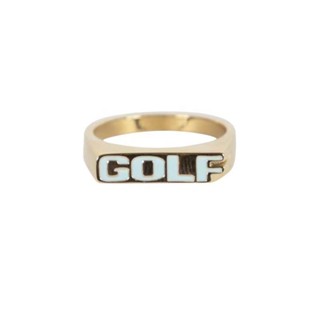 Golf WANG แหวนทอง ไม่มีสาย พิมพ์ลายตัวอักษร สไตล์ฮิปฮอป สตรีท สตรีท สําหรับผู้ชาย ผู้หญิง