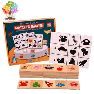 Treeyear Montessori Shadow ของเล่นจับคู่ ผลไม้ จดจํา เรียงลําดับปริศนา มอเตอร์ละเอียด ของเล่นเพื่อการศึกษา เด็ก ภาพ เกม ของเล่น