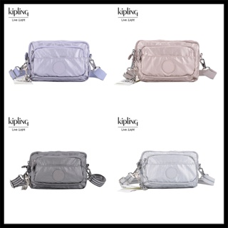 Kipling ใหม่ กระเป๋าคาดเอว ใส่เหรียญ มีซิป สามช่อง ขนาดเล็ก K12837 (8 สี)