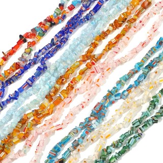 ลูกปัดหินบดแก้ว ลายดอกไม้ หลากสี สําหรับทําสร้อยข้อมือ สร้อย…