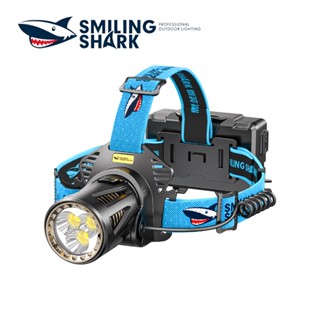 Smiling Shark TD-2003 M90*3 ไฟฉายคาดศีรษะ เซนเซอร์สูง แบบพกพา ชาร์จ USB อเนกประสงค์ สําหรับตั้งแคมป์ ตกปลา ผจญภัย