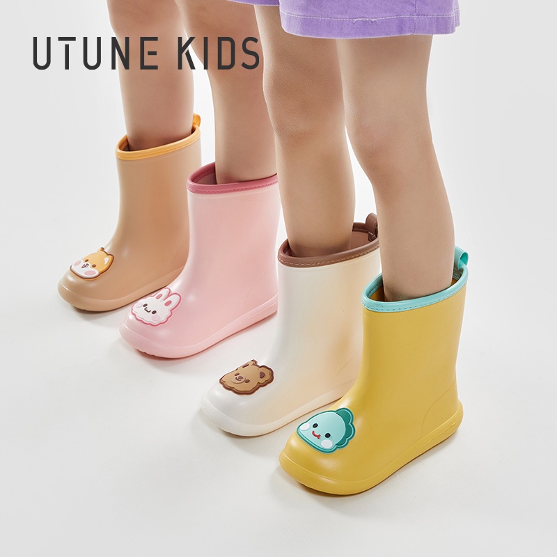 UTUNE รองเท้าบูทกันฝน EVA กันน้ํา กันลื่น สําหรับเด็กผู้ชาย