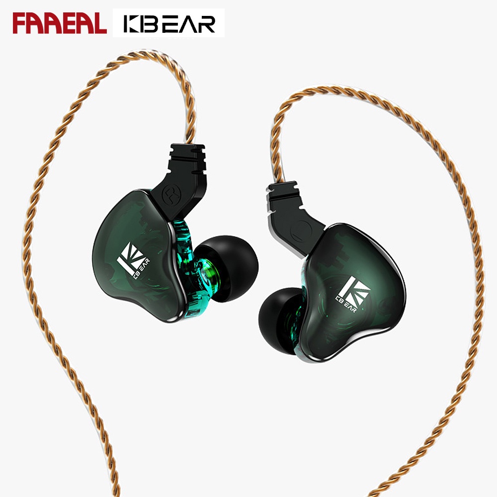 FAAEAL KBEAR KS2 หูฟัง Hybrid DD + BA In Ear Monitor HiFi Music หูฟังแบบมีสายกีฬาหูฟังชุดหูฟังที่ถอดออกได้
