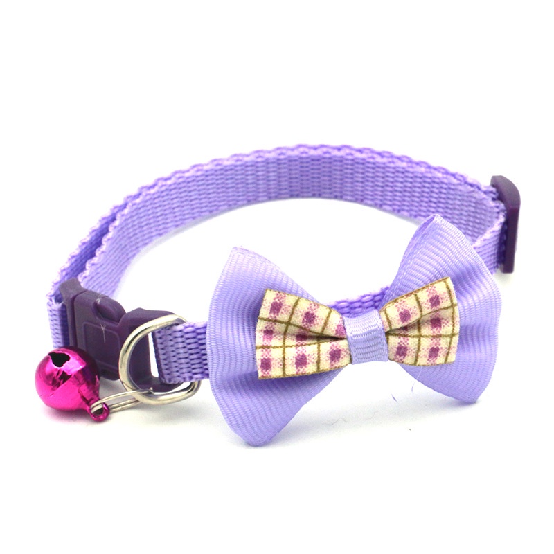 Pet Breakaway ปลอกคอแมว Bow Tie และ Bell ลายสก๊อตน่ารักคริสต์มาสสีแดงยืดหยุ่นปรับปลอกคอสุนัข Sash กระดิ่งขนาดเล็กสําหรับแมว - รูปที่ 4