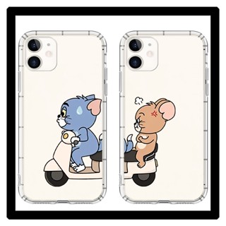 เคส iPhone6s น่ารักการ์ตูน แมวและเมาส์ ความกดอากาศ โปร่งใส ฝาครอบป้องกันการตก รูปแบบตลก เคสโทรศัพท์มือถือ สำหรับ เคสไอโฟน11 โทรศัพท์ ip i 6s 7 8 plus 11 เคสไอโฟน 13 เคสไอโฟน 12 pro max mini เคสไอโฟน7พลัส xs XR iPhone case เคสโทรศัพท์