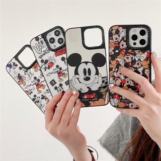 [CASETiFY เคสโทรศัพท์มือถือกระจก กันกระแทก ลายการ์ตูนมิกกี้เมาส์] สําหรับ iPhone14pro 13 12 pro max 11