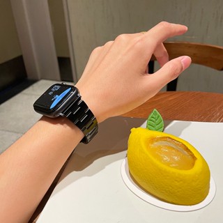 สายนาฬิกาข้อมือสเตนเลส สามลูกปัด สําหรับ Apple Watch iwatch S8 S7 SE 6 5