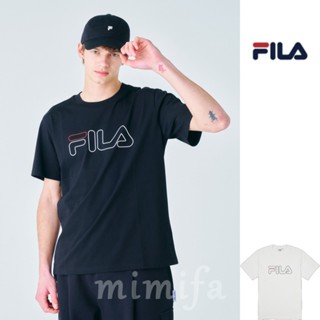 [FILA Korea] เสื้อยืดแขนสั้น พิมพ์ลายโลโก้ 3 มิติ ขนาดใหญ่