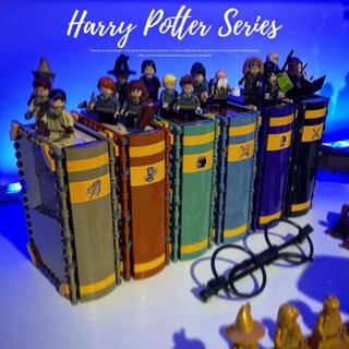 ของเล่นบล็อกตัวต่อ Harry Potter Magic Book Hogwarts Deformation Spell Class เสริมการศึกษาเด็ก