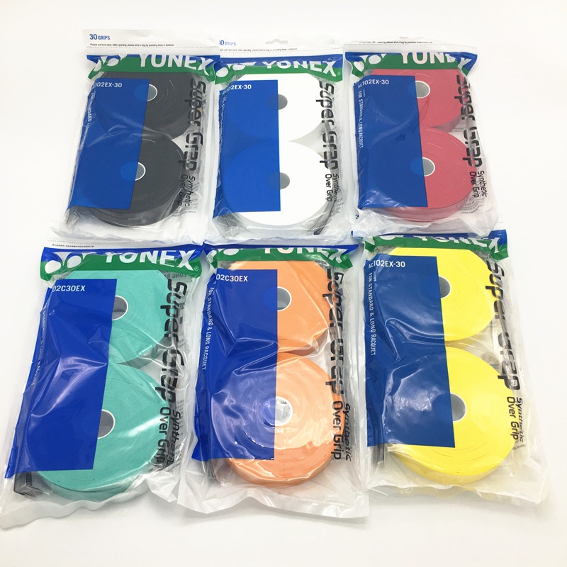 สต็อกพร้อม! ของแท้ YONEX AC102EX-30 กาวมือแผ่นขนาดใหญ่ สำหรับไม้แบดมินตัน ดูดซับเหงื่อ จับกระเด้งไม่