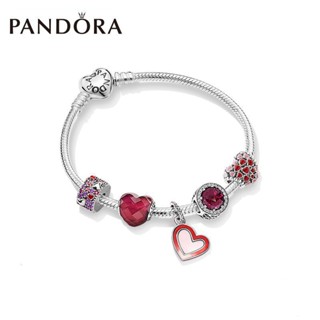 ใหม่ ชุดสร้อยข้อมือแฟชั่น ลายหัวใจ PAN Hearts ZT0248 Gelang Send Girlfriends Love Gift s A3 AS68 boutique GR66RE8E8