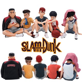 โมเดลตุ๊กตาฟิกเกอร์ Slam Dunk Sakuragi Flower Road Rukawa Kaede Mitsui Shou เหมาะกับของขวัญ สําหรับตกแต่งรถยนต์