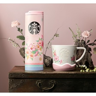 🎀【พร้อมส่ง】2023 แก้วสตาร์บัคส์เกาหลี Starbucks Korea Rose of sharon mug 355ml (12oz)/ Troy tumbler 473ml (16oz)