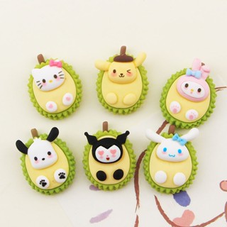 Sanrio กรอบรูปเรซิ่น รูปทุเรียนน่ารัก แฮนด์เมด diy อุปกรณ์เสริม สําหรับทําผม ติดผม เคสโทรศัพท์