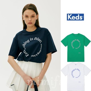 [Keds Korea] เสื้อยืดแขนสั้น พิมพ์ลายตัวอักษร Keds Every Blue