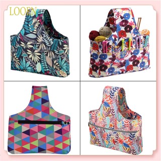 กระเป๋าเปล่า ทรงโท้ท สีสันสดใส สําหรับเก็บไหมพรมถักนิตติ้ง DIY