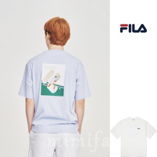 [Fila Korea] Fila เสื้อยืด แขนสั้น ลายนักเทนนิส