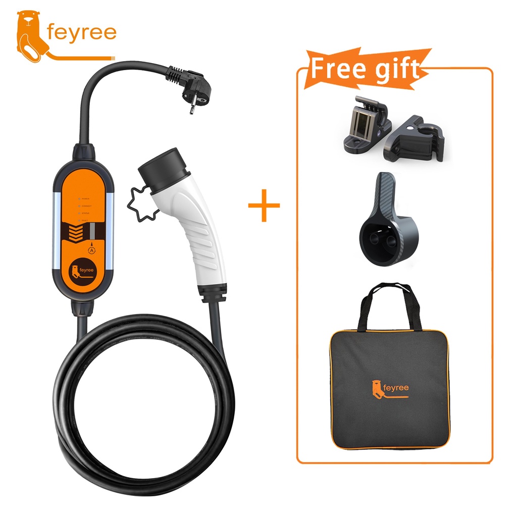 สายชาร์จ EV Type2 5 เมตร 16A 32A Wallbox 3.5KW 7KW 11KW พร้อมปลั๊ก Schuko CEE สําหรับยานพาหนะไฟฟ้า