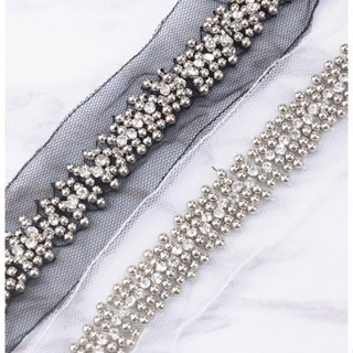 ใหม่ ริบบิ้นผ้าลูกไม้ 1 หลา (90 ซม.) คุณภาพสูง สําหรับตกแต่งชุดแต่งงาน DIY