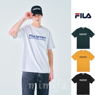 [FILA Korea] เสื้อยืดแขนสั้น พิมพ์ลายโลโก้ สวมใส่สบาย