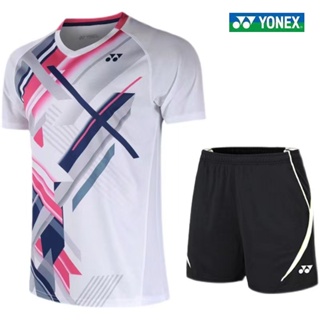 Yonex ใหม่ เสื้อกีฬาแบดมินตัน แขนสั้น แบบแห้งเร็ว ระบายอากาศ เหมาะกับฤดูร้อน สําหรับผู้ชาย ผู้หญิง 6058