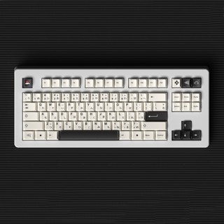 [JKDK] Black And White Japanese Minimalist Keycap Cherry Profile PBT Dye Subbed Key Caps For Mechanical Keyboard With MX Switch