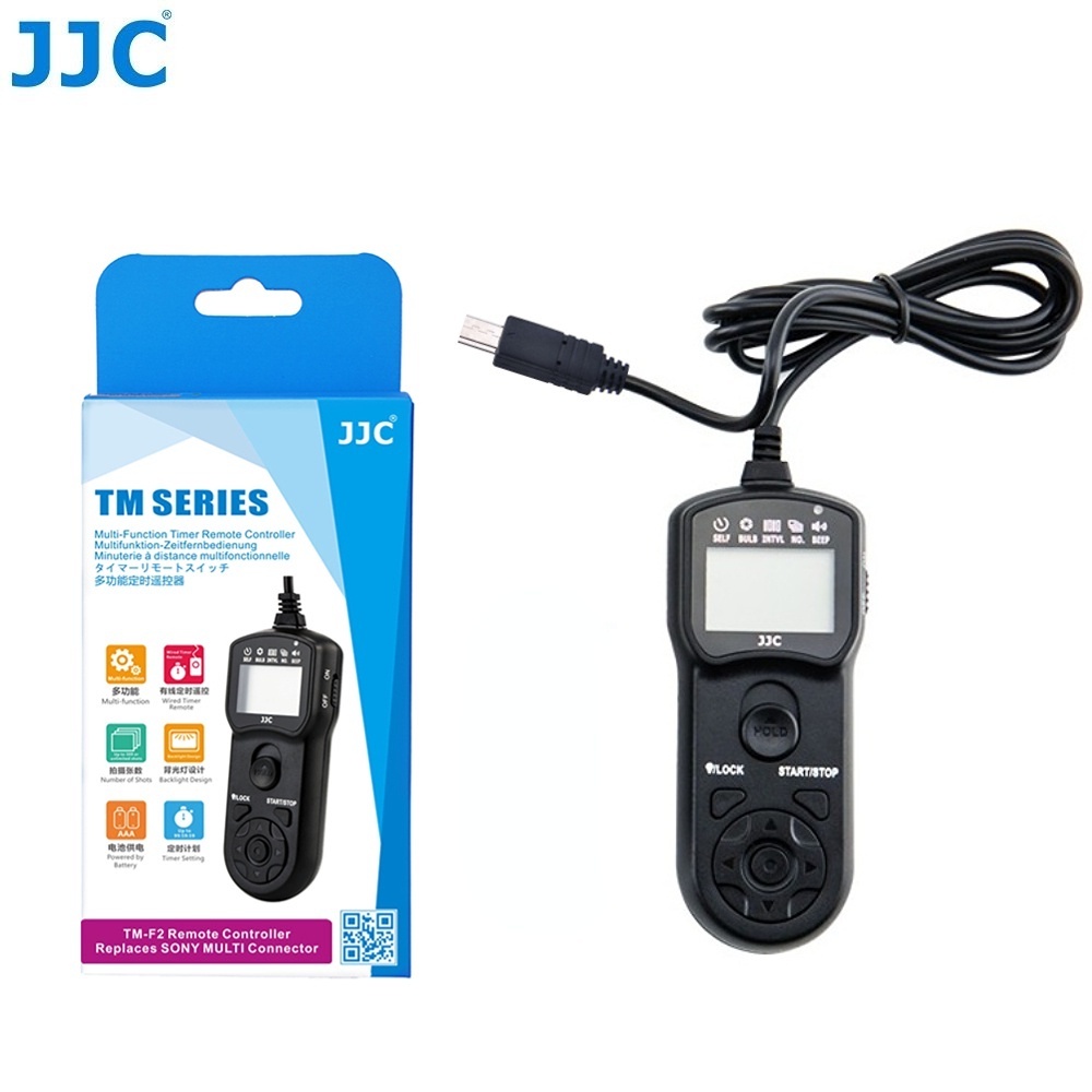 JJC TM-F2 ตัวตั้งเวลาลั่นชัตเตอร์ของกล้อง รีโมทคอนโทรลแบบมีสายเปลี่ยน RM-SPR1 สำหรับ Sony ZV1 A7R5 A