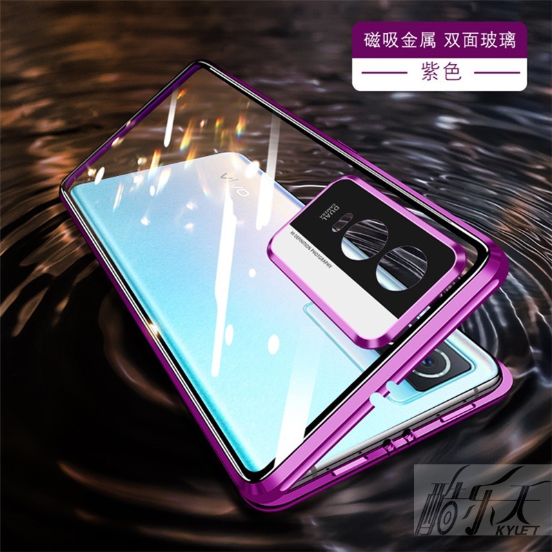 For VIVO Y16 4G Y33s Y300i Y12s Y27s เคสป้องกันโทรศัพท์มือถือกระจก แบบแม่เหล็ก บางพิเศษ กันกระแทก สําหรับ