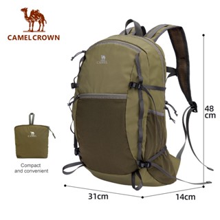 CAMEL CROWN กระเป๋าเป้สะพายหลัง พับได้ น้ําหนักเบา 25 ลิตร สําหรับเดินทาง