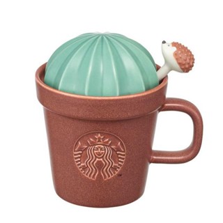 🎀【SALE!!! พร้อมส่ง】 2021 แก้วสตาร์บัคส์เกาหลี Starbucks Korea Summer hedgehog spoon mug 296ml/ 10oz