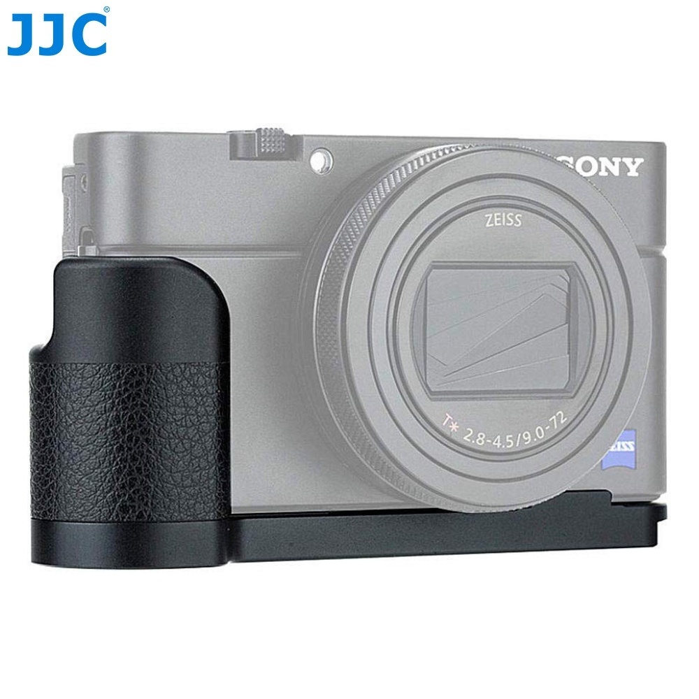 JJC HG-RX100 ด้ามจับกล้อง อลูมิเนียมไมโครไฟเบอร์ PU หนัง L สำหรับ Sony DSC- RX100 VI V VA IV III II 