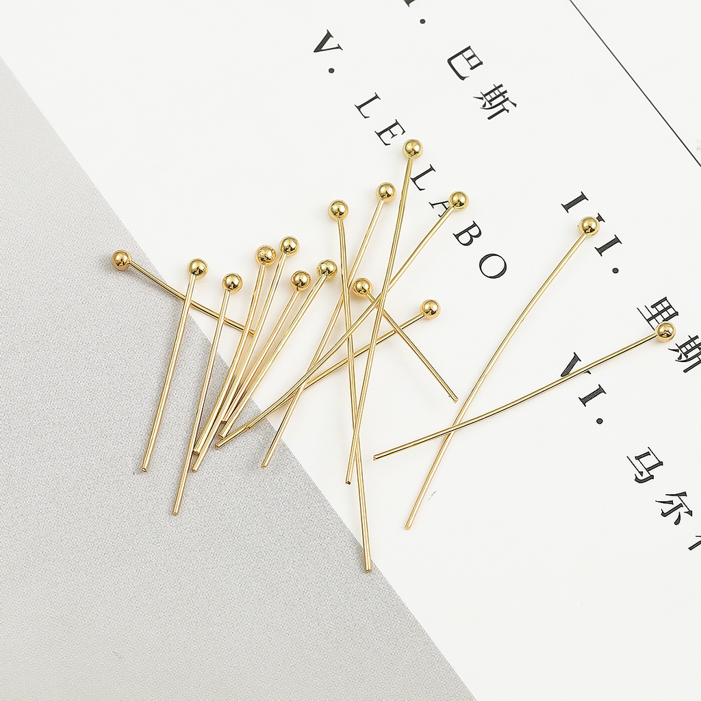 [0.5 มม.] 50pcs เข็มชุบไฟฟ้า ทองแท้ 18k เครื่องประดับแฟชั่น แฮนด์เมด diy