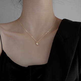 Miloma#เสื้อยืด สไตล์เกาหลี925925สร้อยคอเงิน พร้อมจี้รูปหยดน้ํา เครื่องประดับ สําหรับผู้หญิง