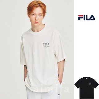 [FILA Korea] เสื้อยืดแขนสั้น พิมพ์ลายโลโก้ Serif ขนาดเล็ก