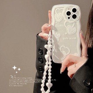 เคสโทรศัพท์มือถือ ลายหัวใจ พร้อมสายคล้อง สําหรับ Apple iphone14 12 13 12promax xr Xs 11 14