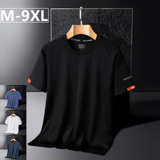 เสื้อยืดแขนสั้น ผ้าเรยอน แบบแห้งเร็ว แบบบาง พลัสไซซ์ ไซซ์ M - 9xl