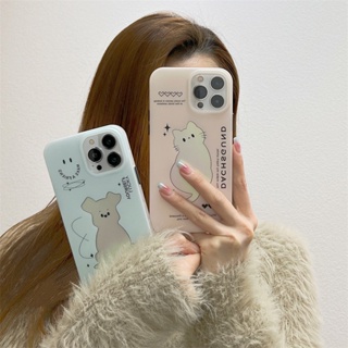 เคสโทรศัพท์มือถือ ซิลิโคน กันกระแทก ลายการ์ตูนแมว ลูกสุนัข สําหรับ Iphone 14Pro 13pro 12promax 14Promax 13Promax