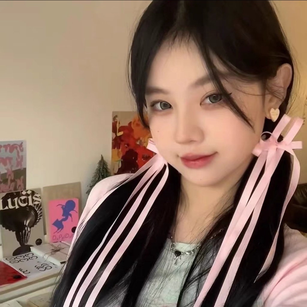 กิ๊บติดผม ริบบิ้นโบว์ สไตล์เกาหลี สําหรับนักเรียนหญิง Y2K - รูปที่ 7