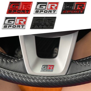 สติกเกอร์โลโก้ GR SPORT โลหะ 3D สําหรับติดตกแต่งพวงมาลัยรถยนต์ Toyota 1 ชิ้น