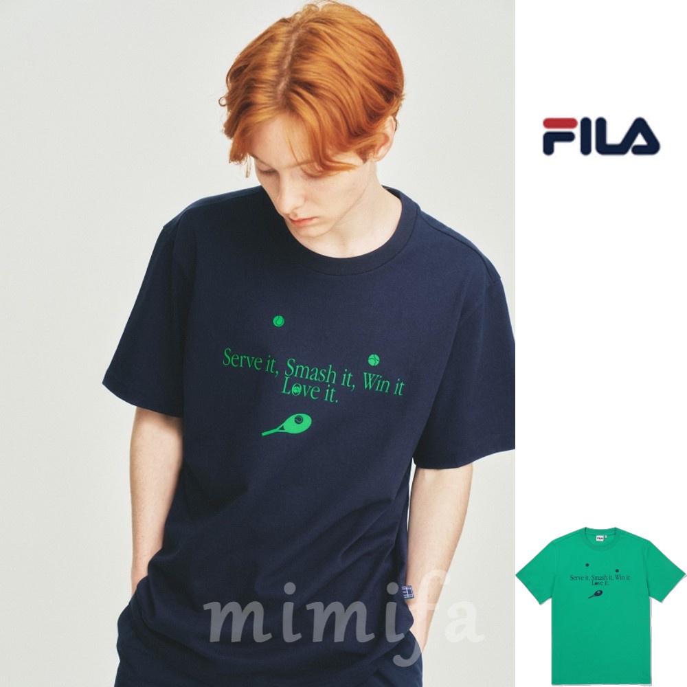 [Fila Korea] เสื้อยืดแขนสั้น พิมพ์ลายตัวอักษร Fila เทนนิส